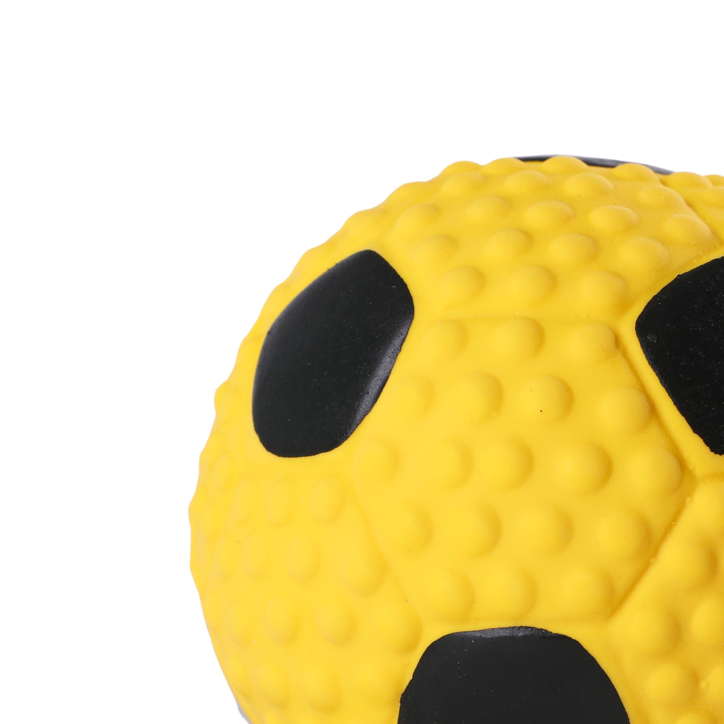 Latex Squeaky Soccer Ball Dog Toy (Yellow)