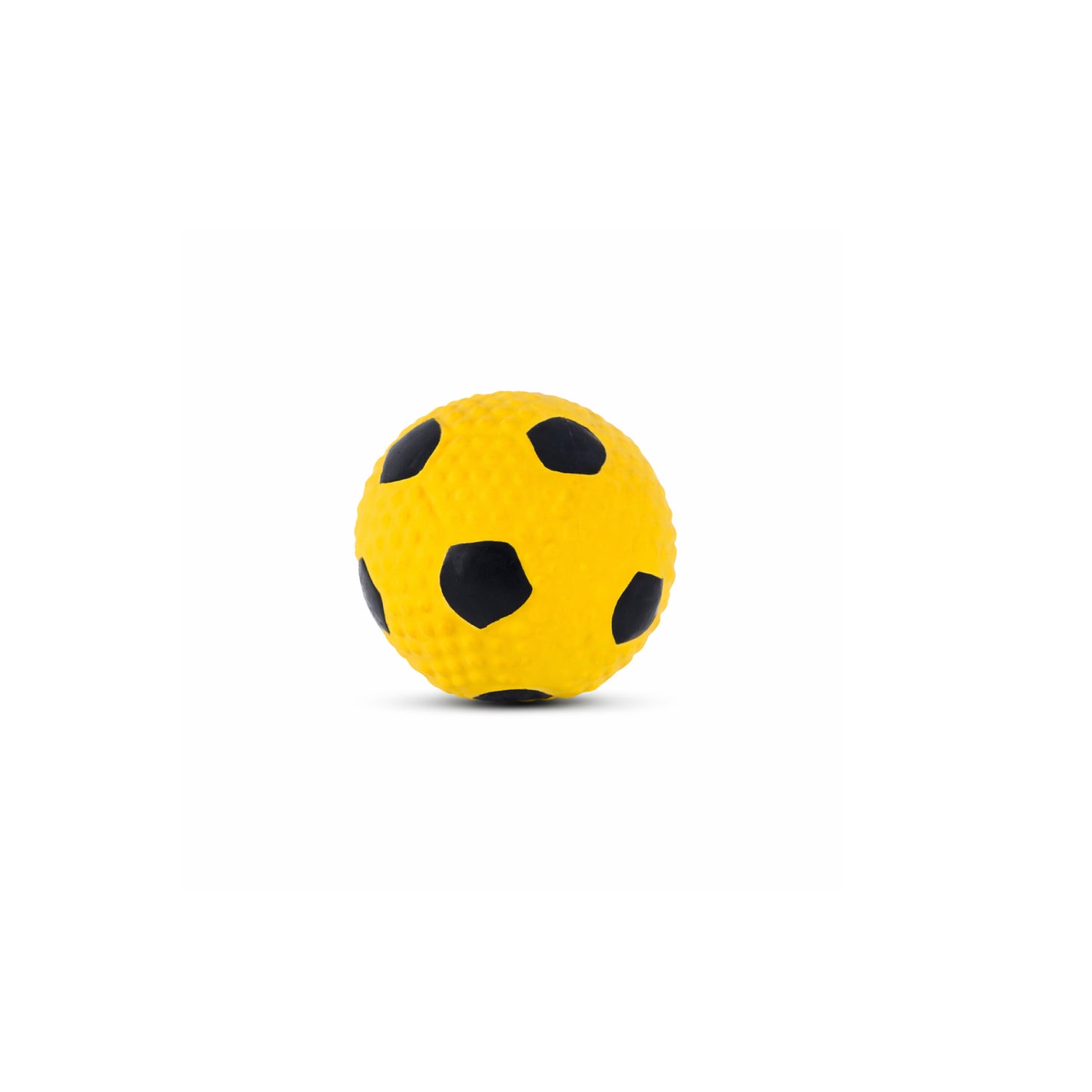 Natural Latex Squeaky Soccer Ball Toy (Yellow)