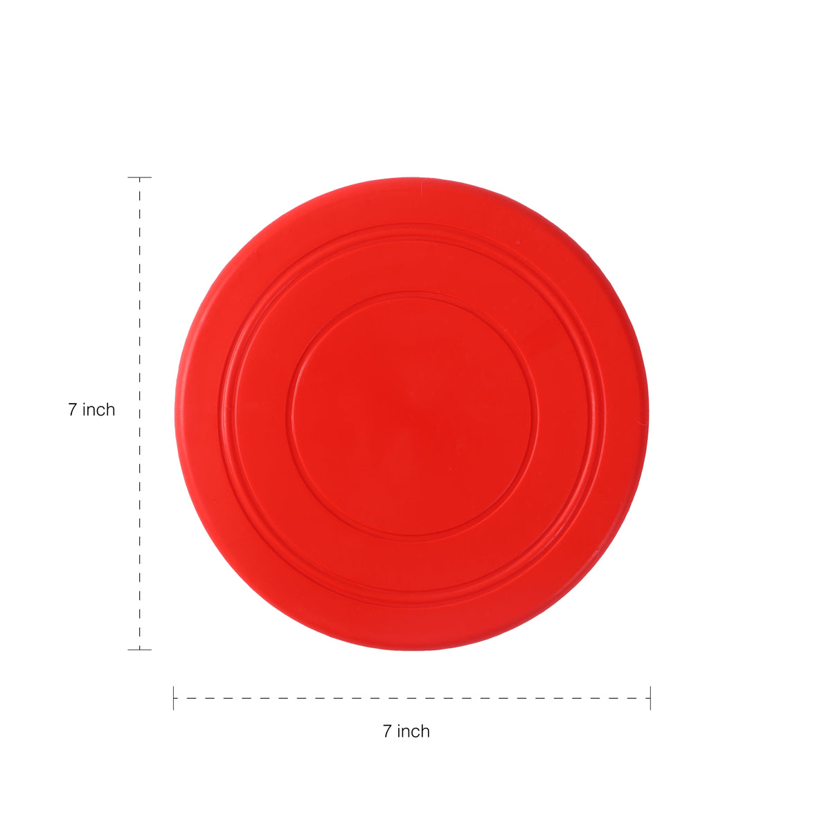 Flexible TPR Soft Frisbee for Dogs 7 Inch Red