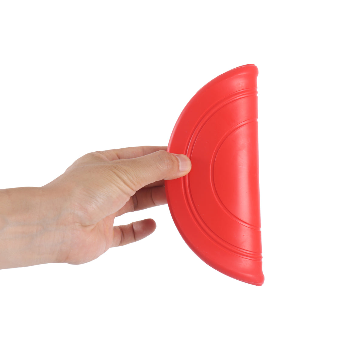 Flexible TPR Soft Frisbee for Dogs 7 Inch Red