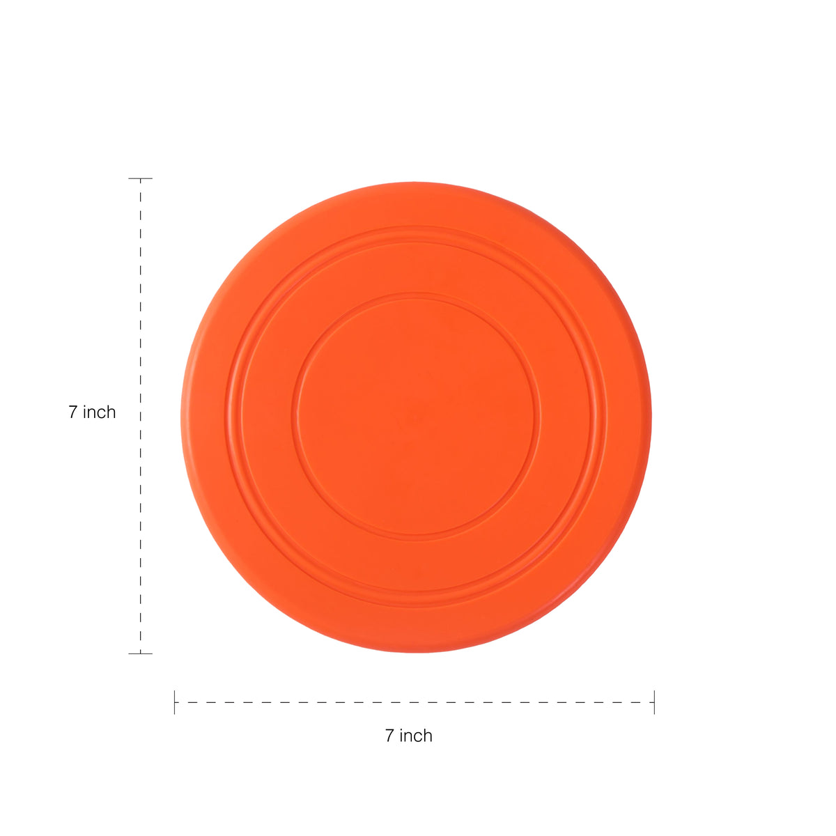 Flexible TPR Soft Frisbee for Dogs 7 Inch Orange