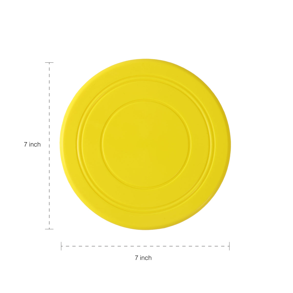Flexible TPR Soft Frisbee for Dogs 7 Inch Yellow