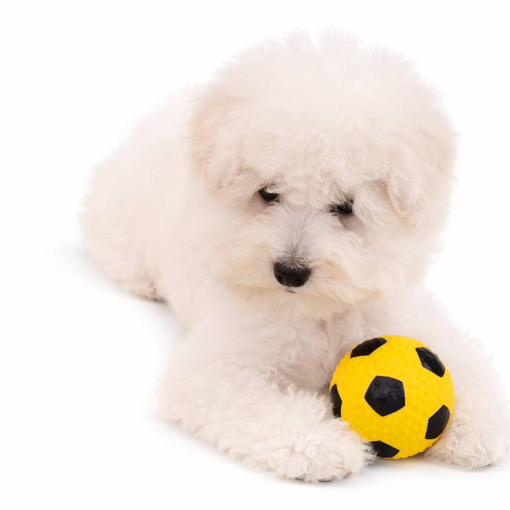 Natural Latex Squeaky Soccer Ball Toy (Yellow)