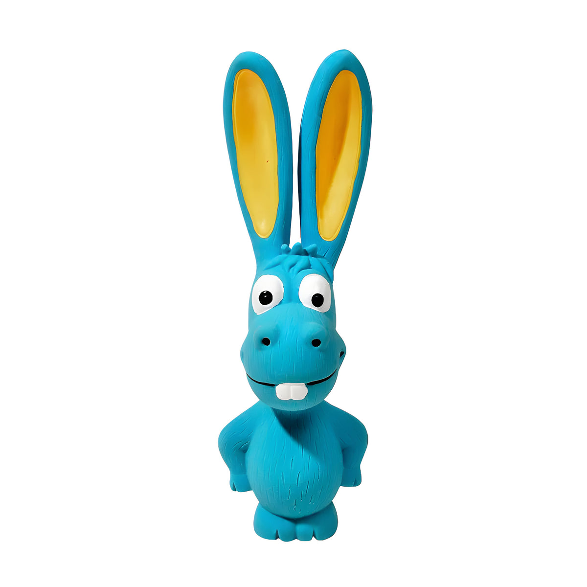 Durable Latex Squeaky Dog Toy in Fun Animal Designs (Blue Hippo)