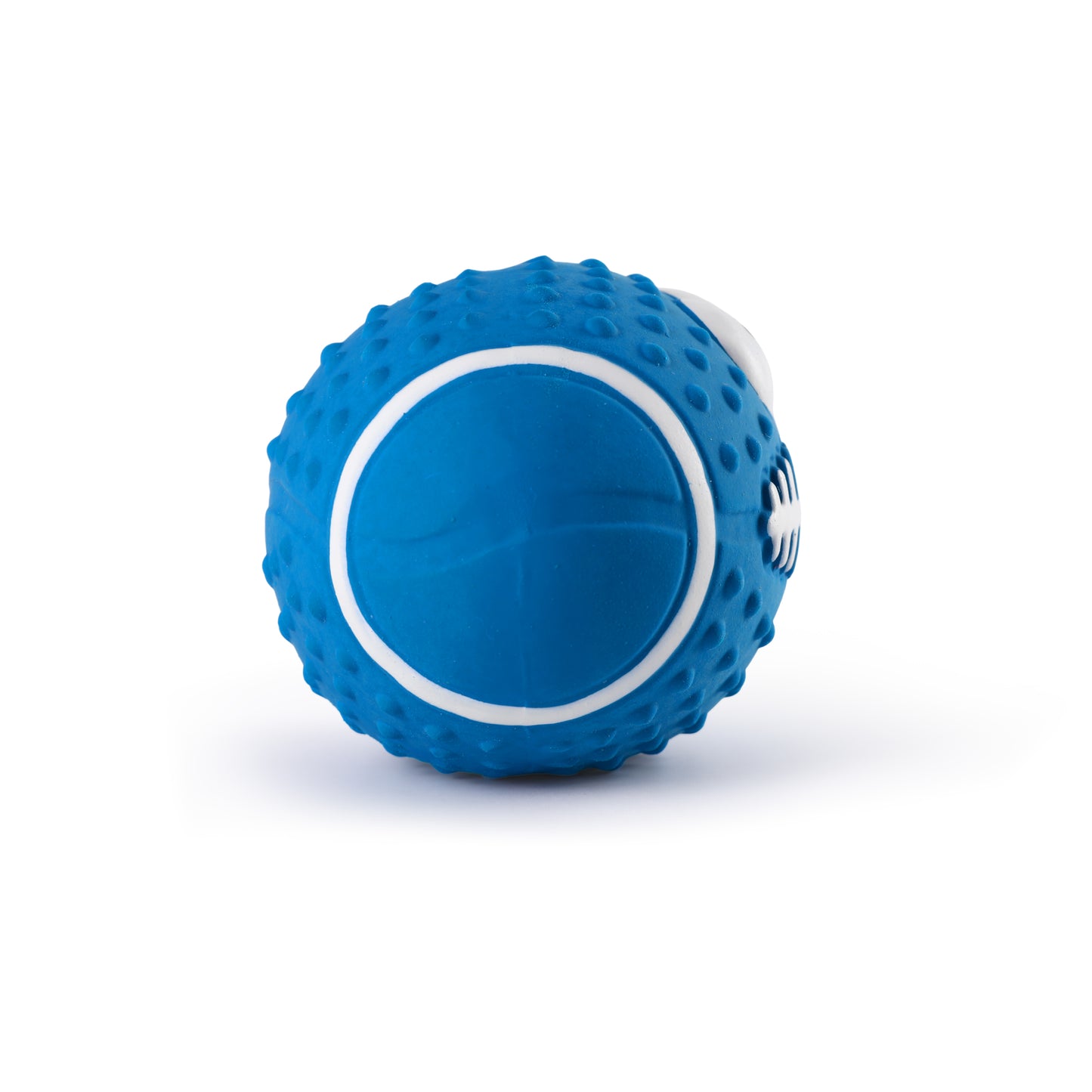 Latex Squeaky Smiley Face Football Dog Toy (Blue)