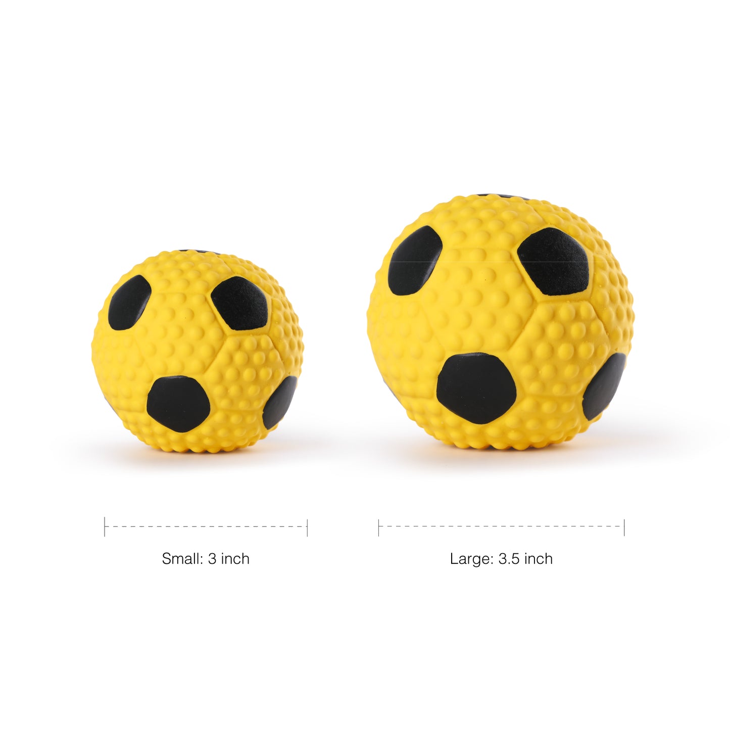 Latex Squeaky Soccer Ball Dog Toy (Yellow)