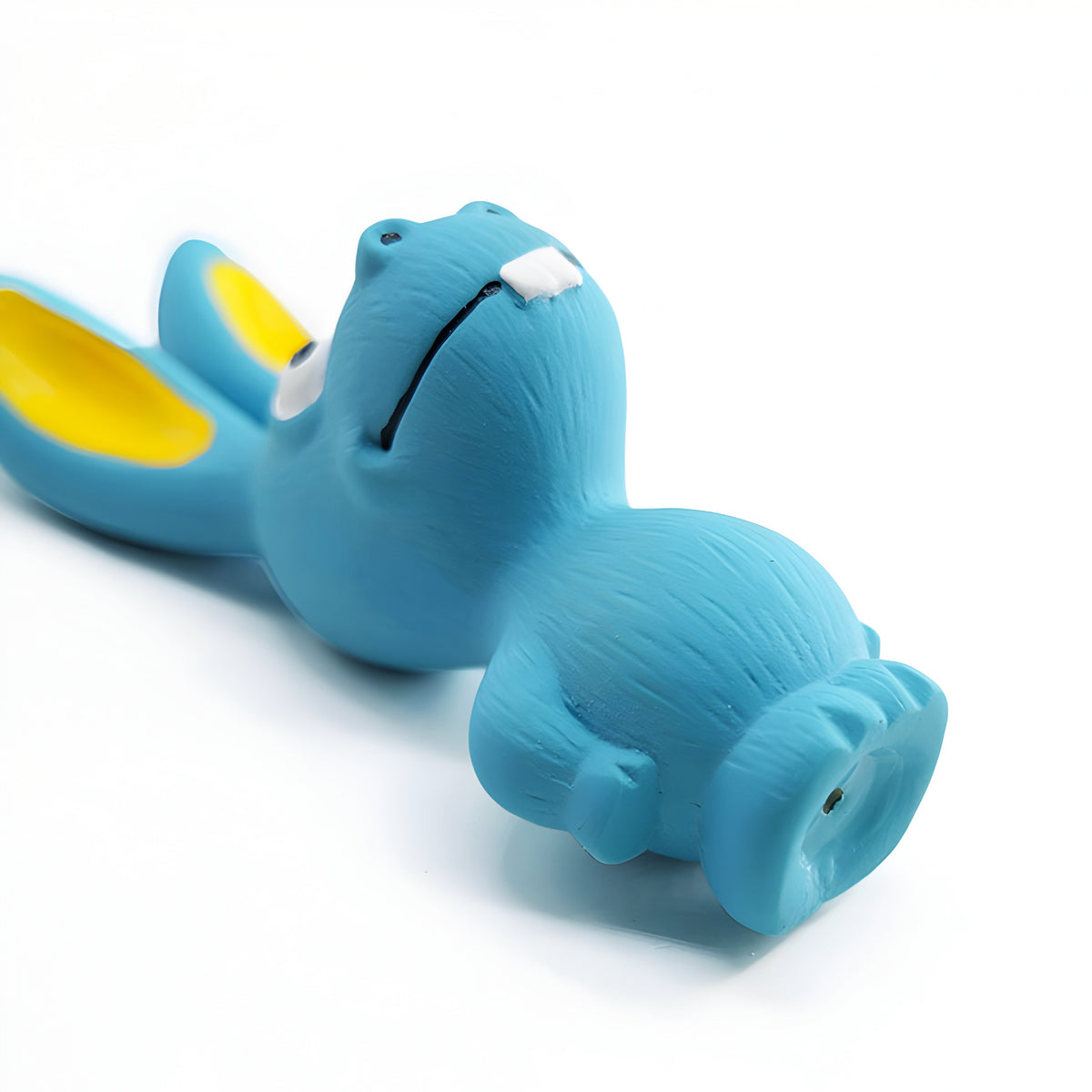 Durable Latex Squeaky Dog Toy in Fun Animal Designs (Blue Hippo)