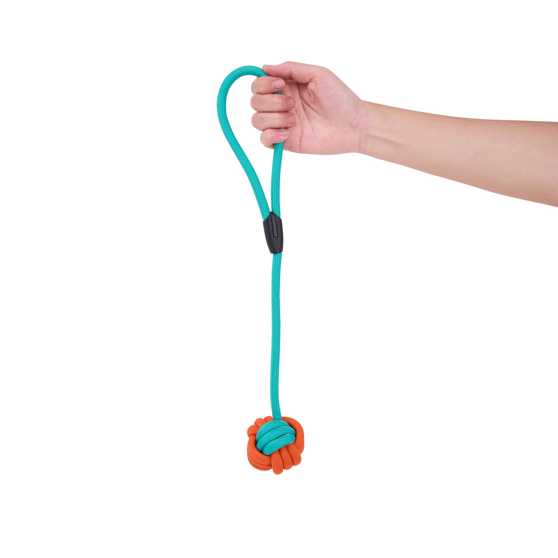 Interactive Rope Dog Toy (Teal + Orange) - Fun & Durable 