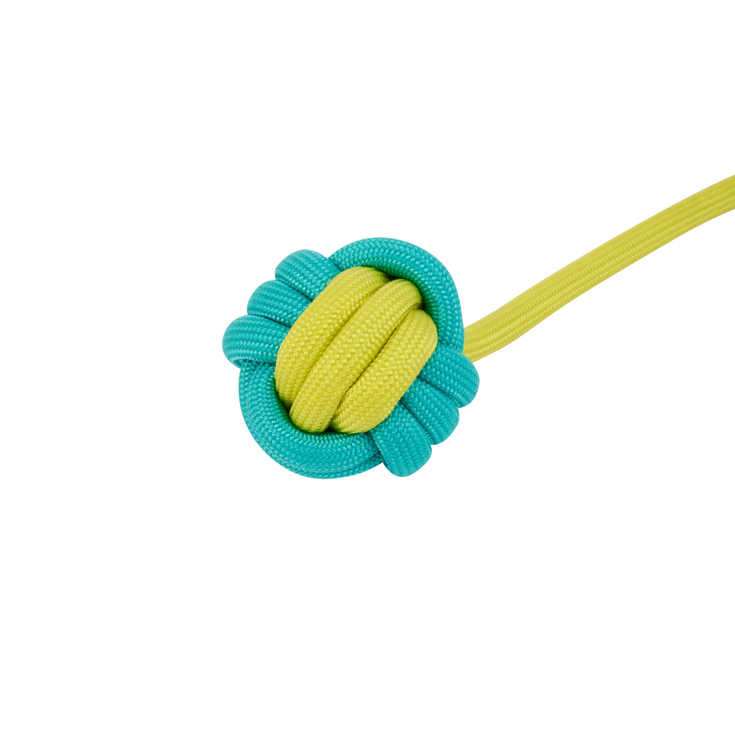 Interactive Rope Dog Toy (Yellow + Teal) - Durable & Fun Play for Dogs